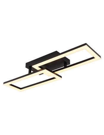 Sapena plafoniera metallo nero satinato LED IP20