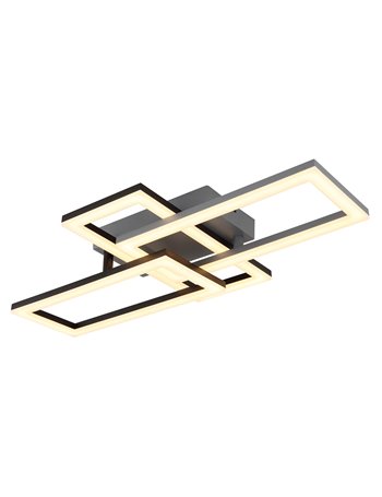 Sapena plafoniera plastica nero satinato LED IP20