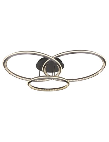 Alaina plafoniera metallo grigio satinato LED IP20