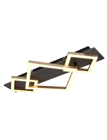 Beatrix i plafoniera metallo nero satinato LED IP20
