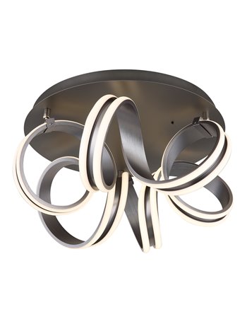 Kuni plafoniera metallo grigio scuro LED IP20