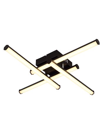 Kirina plafoniera plastica nero satinato LED IP20