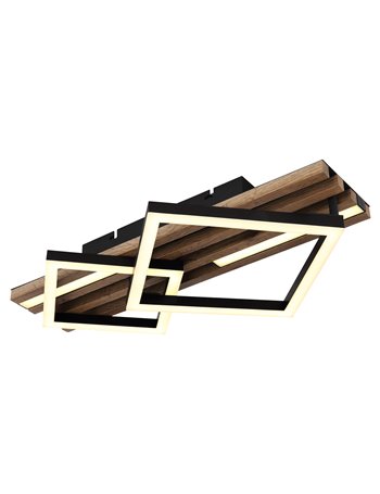 Obrien plafoniera metallo nero satinato LED IP20