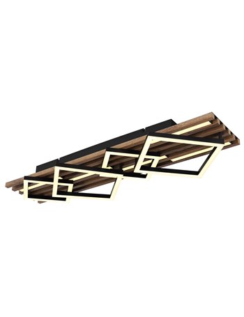 Obrien plafoniera metallo nero satinato LED IP20