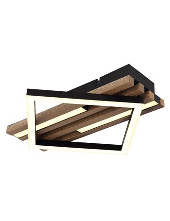 Obrien plafoniera metallo nero satinato LED IP20