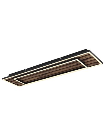 Woody plafoniera metallo nero satinato LED IP20