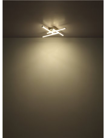 Kirina plafoniera plastica nichel satinato LED IP20