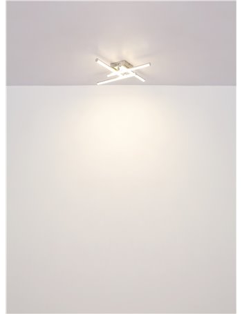 Kirina plafoniera plastica nichel satinato LED IP20