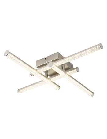 Kirina plafoniera plastica nichel satinato LED IP20