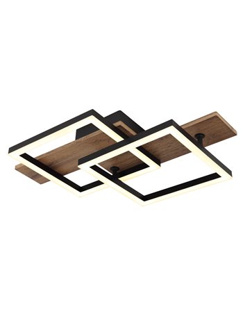 Jeffry plafoniera metallo nero satinato LED IP20