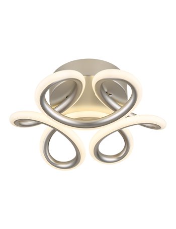 Melisand plafoniera metallo color argento satinato LED IP20