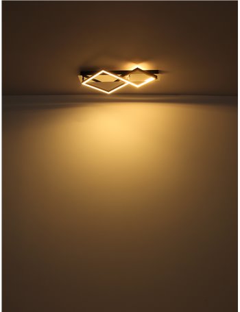 Lesina plafoniera metallo cromato LED IP20
