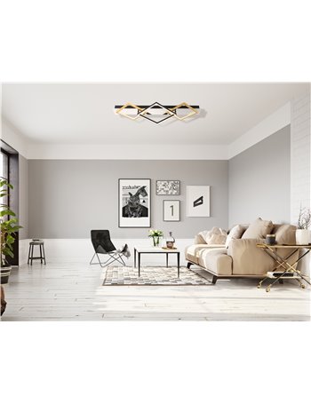 Lesina plafoniera metallo cromato LED IP20