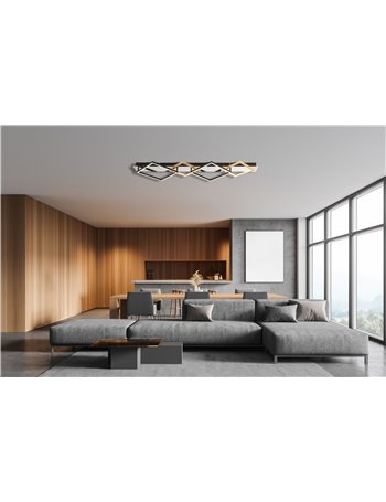 Lesina plafoniera metallo cromato LED IP20