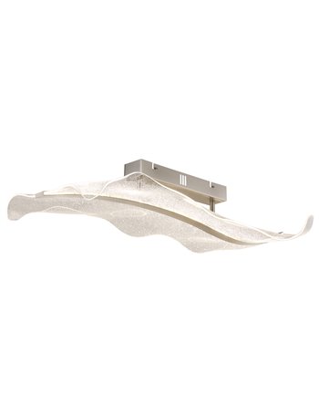 Saque plafoniera metallo nichel satinato LED IP20