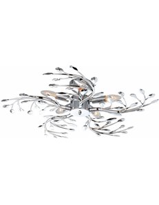 Flash plafoniera metallo cromato 5x E14 IP20