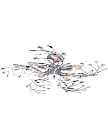 Flash plafoniera metallo cromato 5x E14 IP20