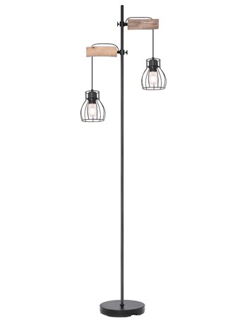 Mina Piantana metallo nero 2x E27
