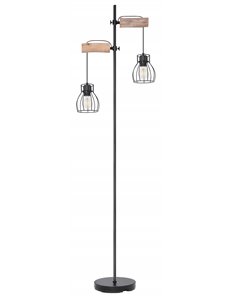 Mina Piantana metallo nero 2x E27 2