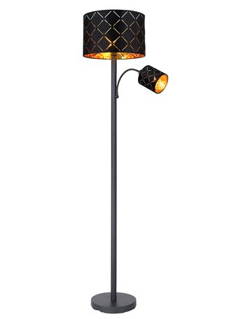 Sunna Piantana metallo nero 1x E27