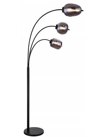 Blacky Piantana metallo nero satinato 3x E14