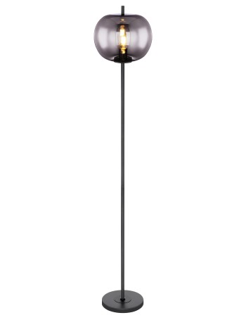 Blacky Piantana metallo nero 1x E27