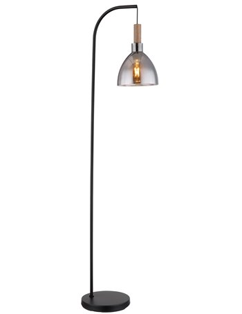 Mattea Piantana metallo nero satinato 1x E27 LED