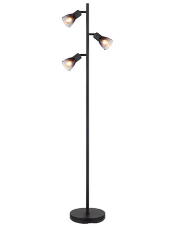 Satella Piantana metallo nero satinato 3x E14