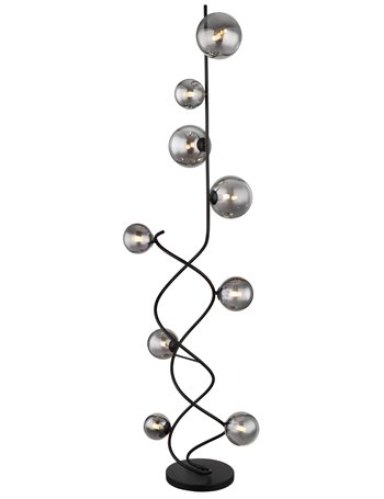 Riha Piantana metallo nero satinato 9x G9 LED