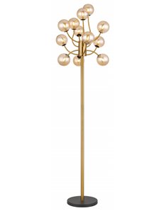 Riha Piantana metallo color oro satinato 12x G9 LED