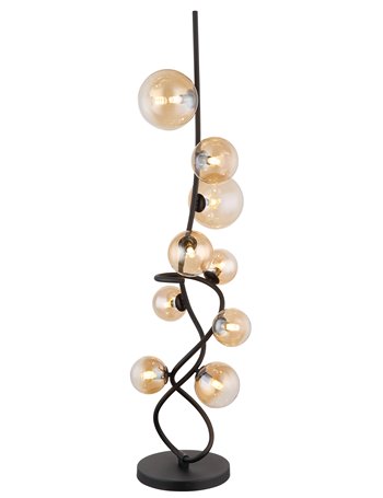 Tuberius Piantana metallo nero satinato 9x G9 LED
