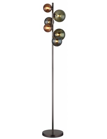 Riha Piantana metallo grigio satinato 6x G9 LED
