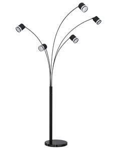 Lucero Piantana metallo nero satinato 5x GX53 LED 2