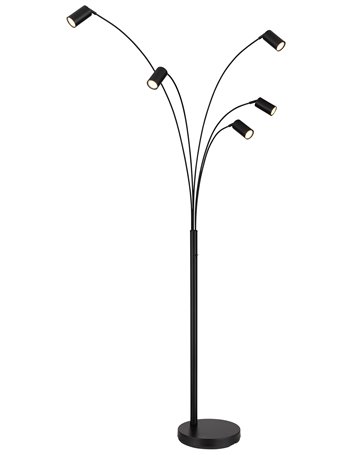 Robby Piantana metallo nero satinato 5x GU10