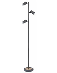 Robby Piantana metallo grafite 3x GU10 LED 2