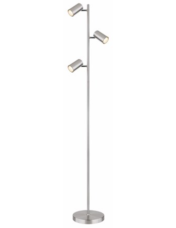 Robby Piantana metallo nichel satinato 3x GU10 LED