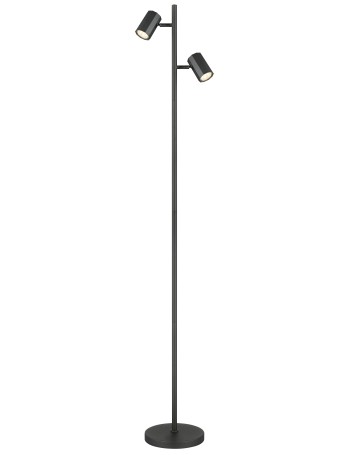 James Piantana metallo grigio satinato 2x GU10 LED