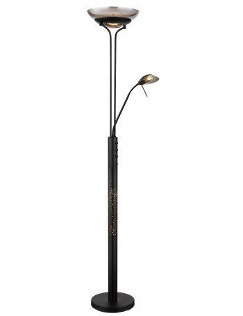 Merlinda piantana metallo nero satinato LED