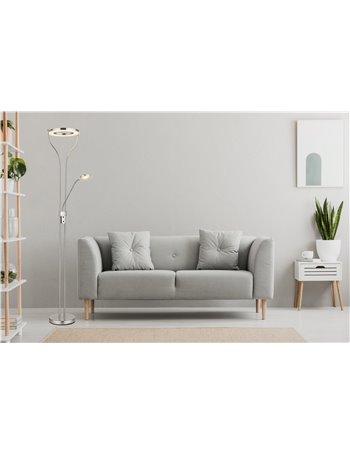 Ebro piantana metallo cromato LED