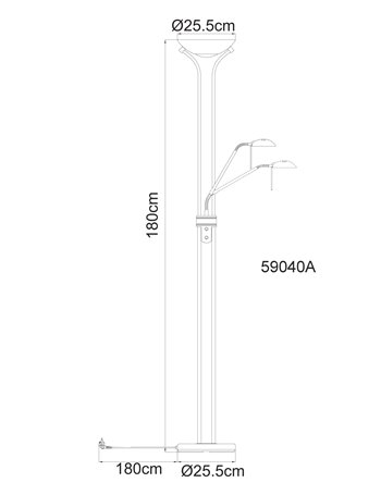 Leonas piantana metallo ottone antico LED