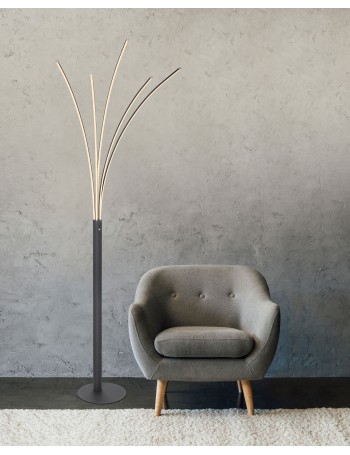 Bizzy Piantana metallo nero satinato LED