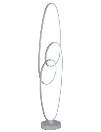 Spira Piantana metallo color argento satinato LED