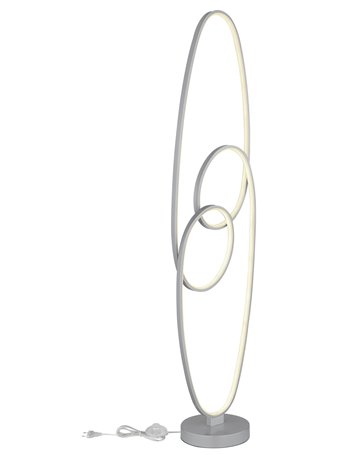 Spira Piantana metallo color argento satinato LED