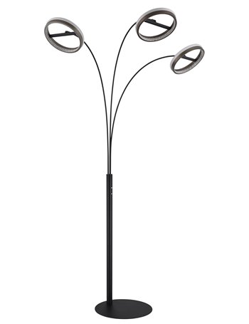 Della Piantana metallo nero satinato LED