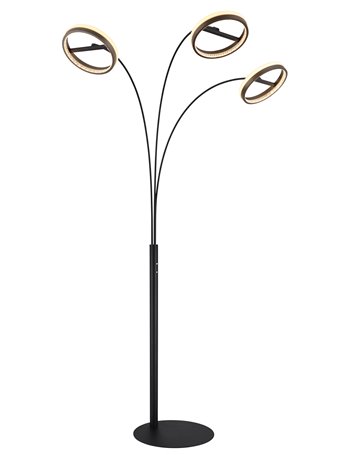 Della Piantana metallo nero satinato LED