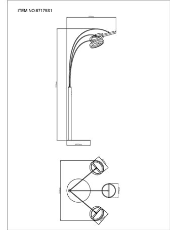 Della Piantana metallo nero satinato LED