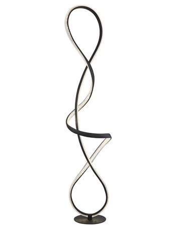 Swirl Piantana metallo nero satinato LED