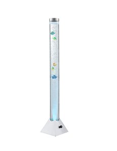 Mendoza Piantana plastica argento metallizzato 12x LED RGB 2