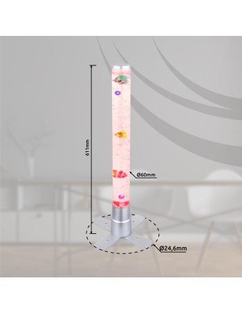 Mendoza Piantana plastica color argento LED RGB