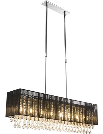 Bagana lampada a sospensione metallo cromato  8x g9 led